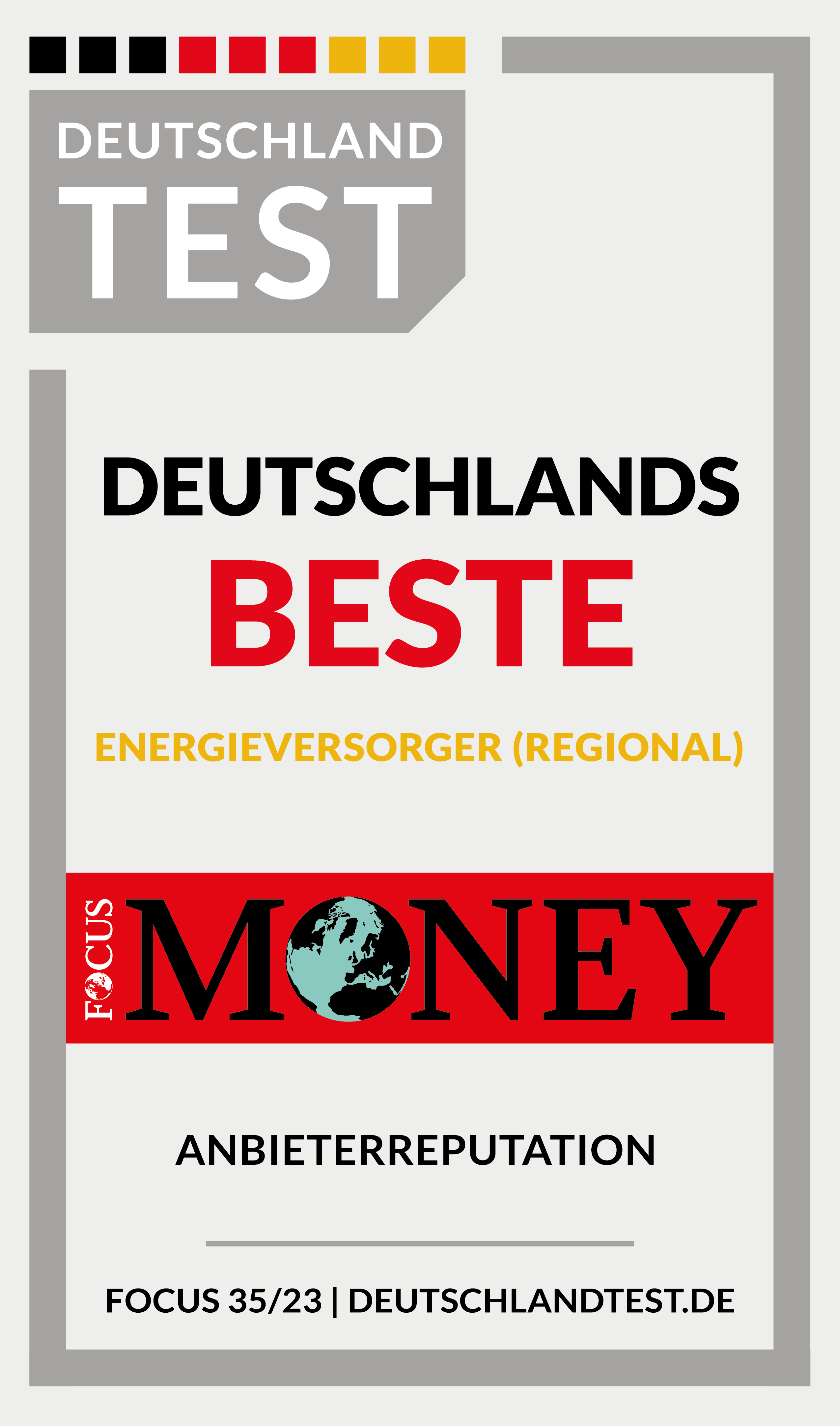 Siegel Deutschlands Beste regionale Stromversorger