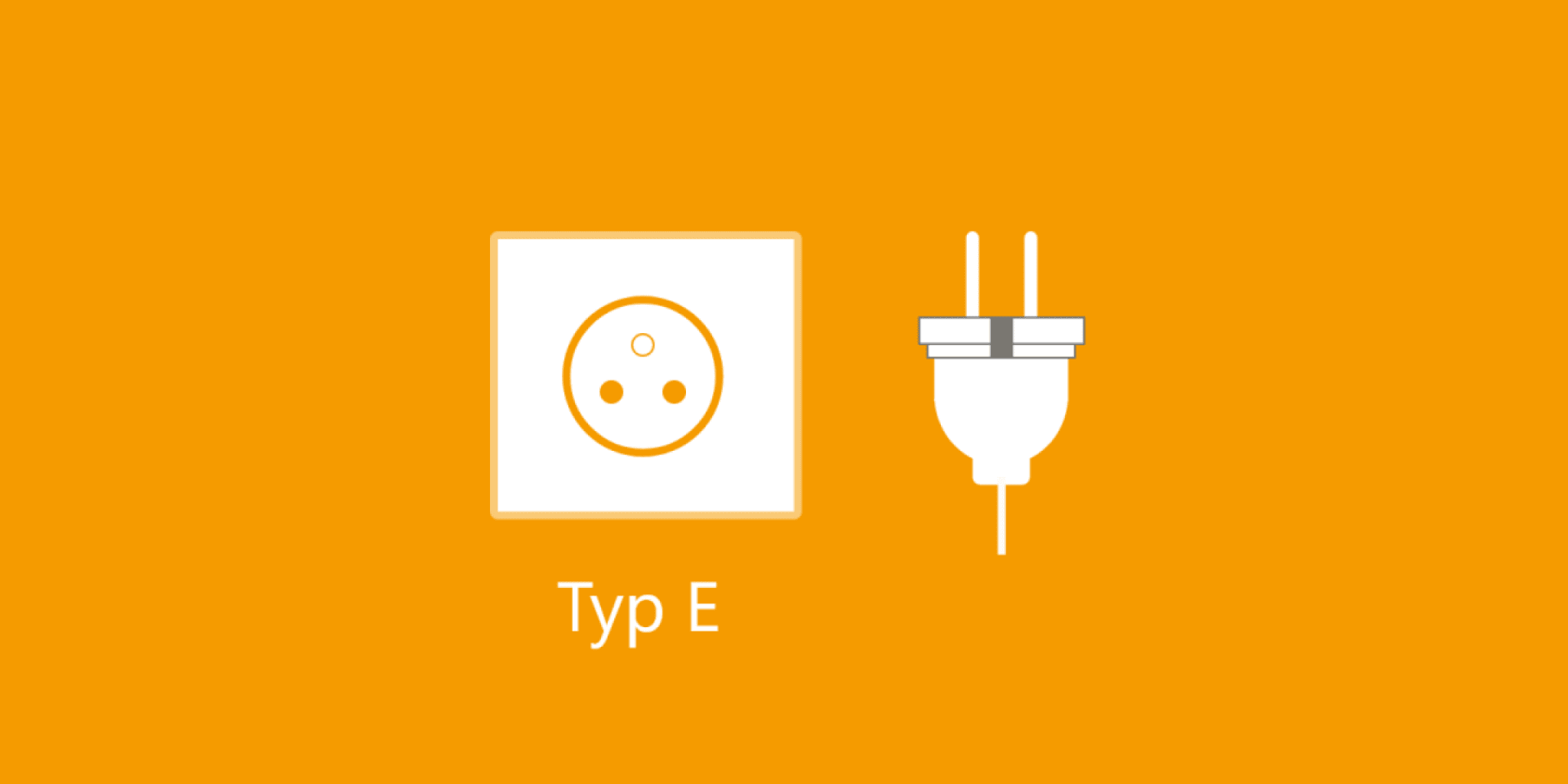 Die Grafik zeigt die Steckdosen-Typen E.
