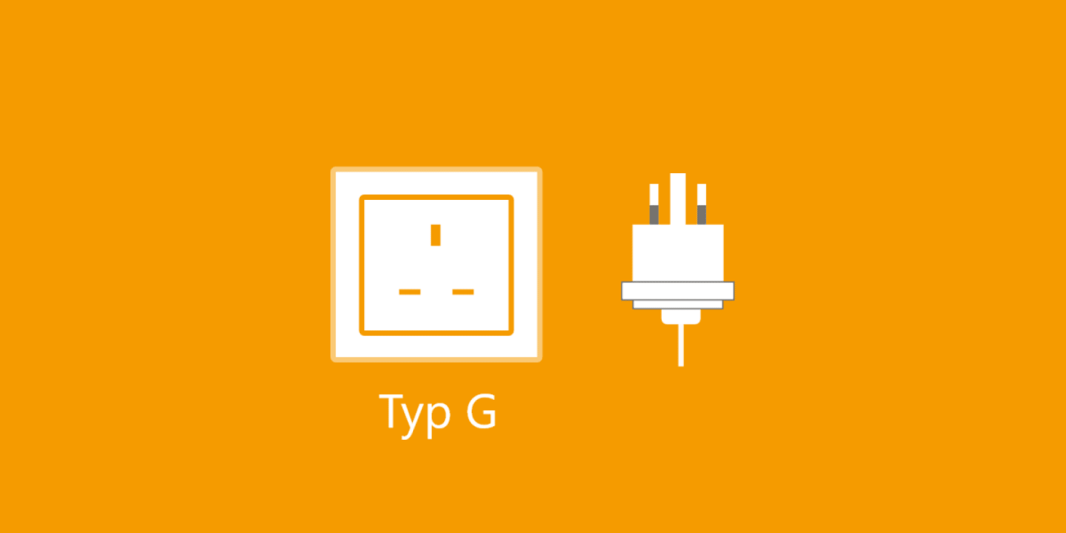 Zu sehen ist eine Darstellung der Steckdosen-Typen G.