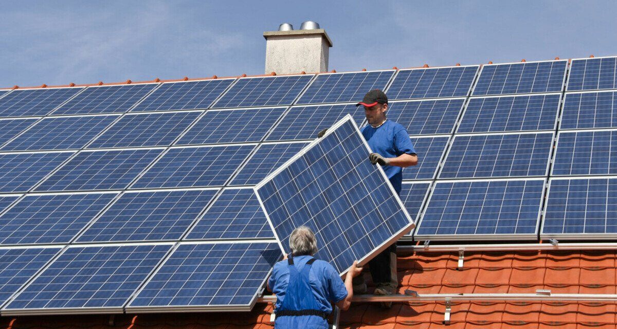 Solaranlage wird Installiert