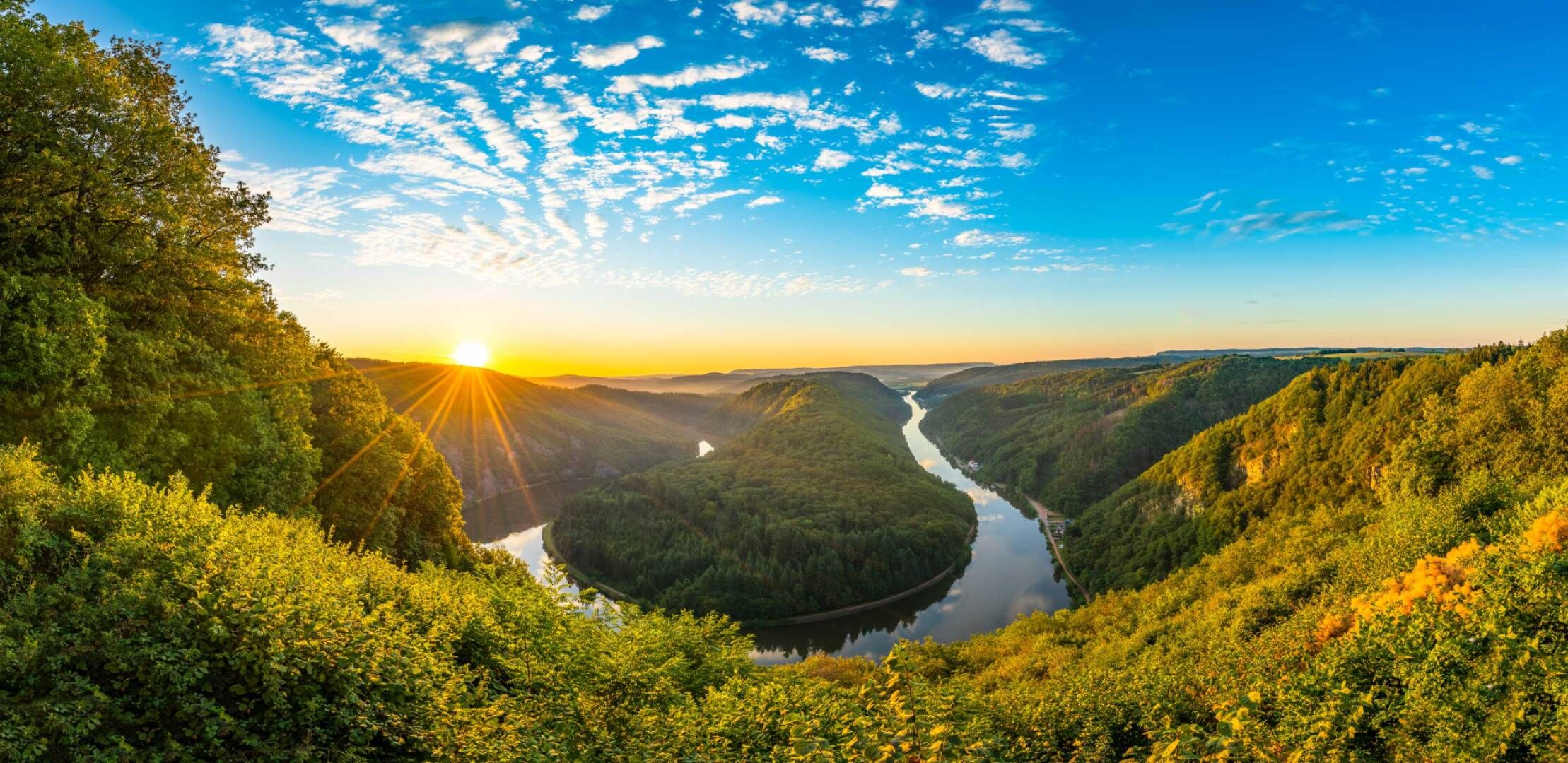 Saarschleife im Sommer
