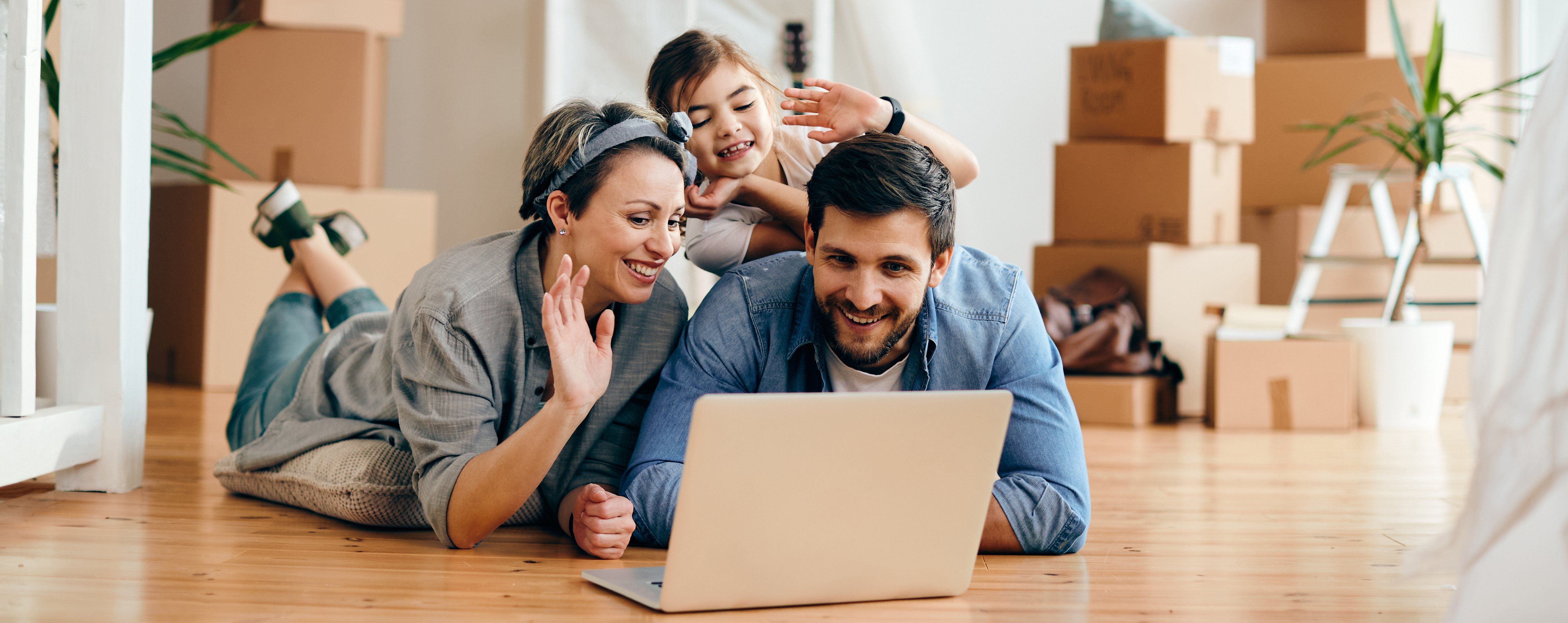 Familie Laptop Umzug