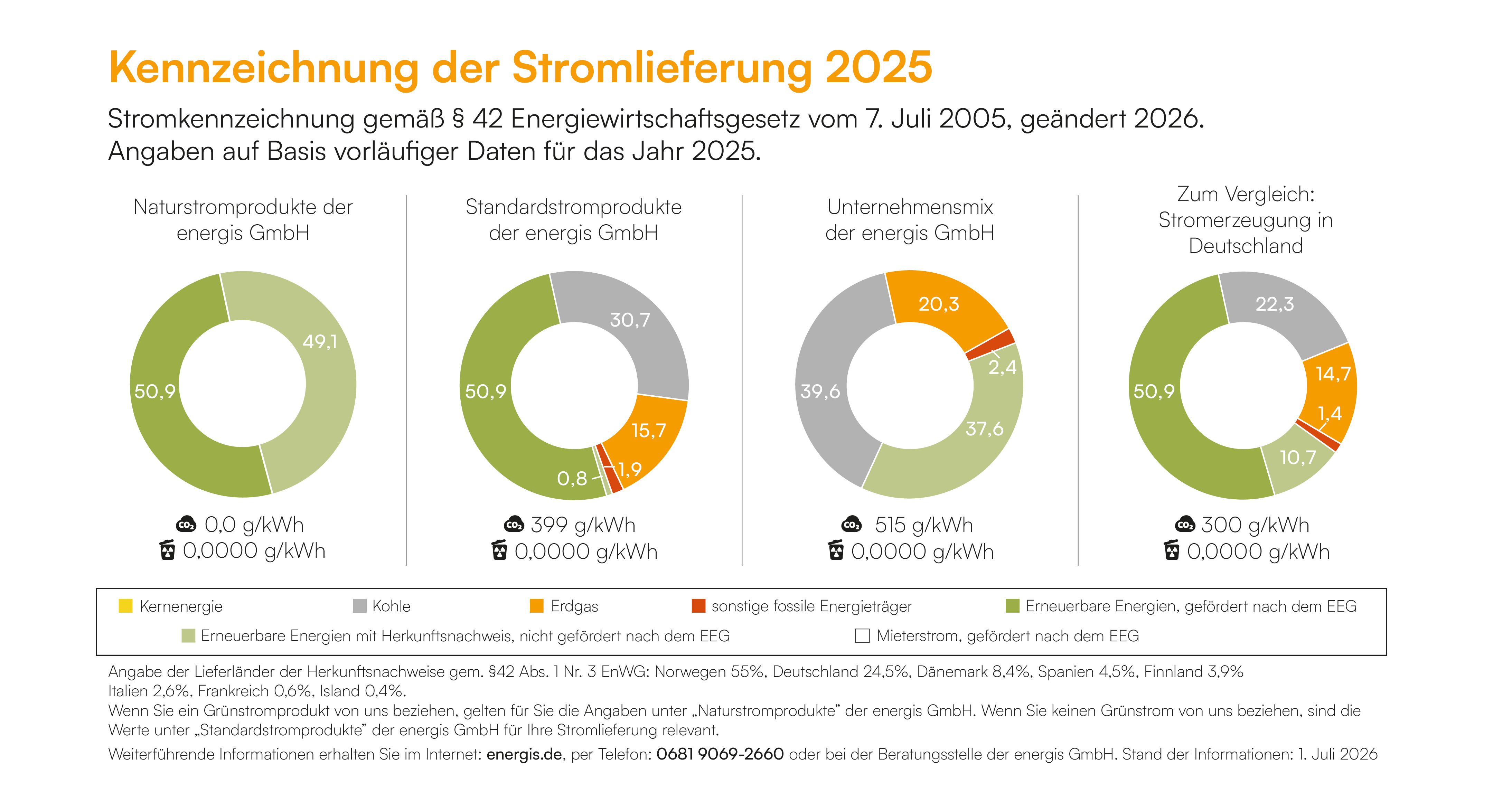 Energieträgermix 2025